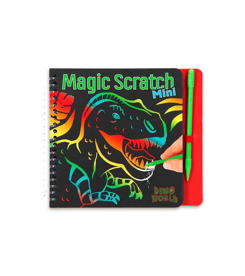 Dino World Depesche 10833 Mini Magic Scratch Book Libro para Colorear 